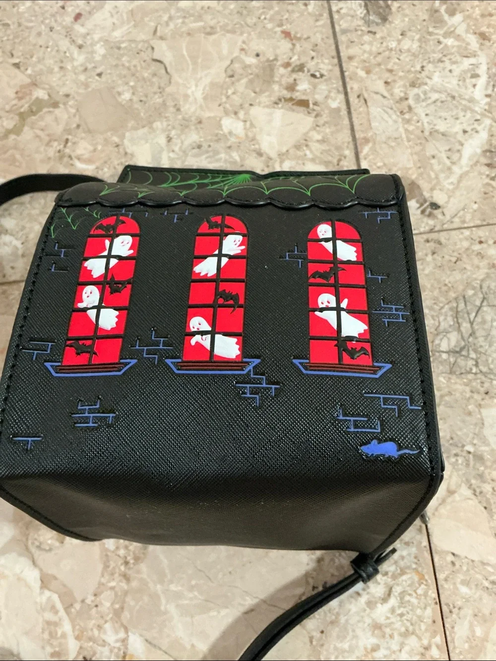 Halloween Haunted House novelty purse bag with shoulder strap, new with tag